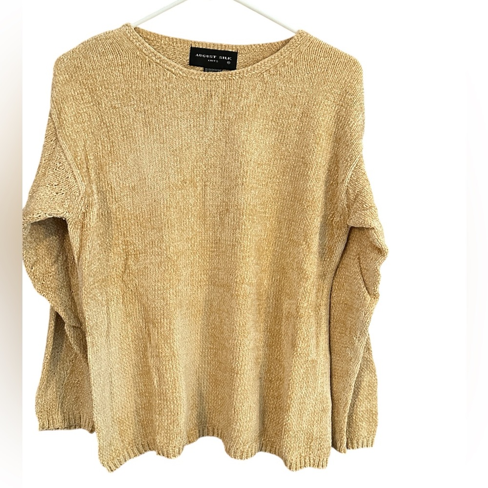 Vintage Chenille Sweater Oversized Cozy Knit Butter Yellow Slouchy Cottagecore